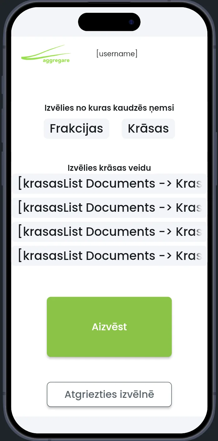 Krāsas veida izvēle