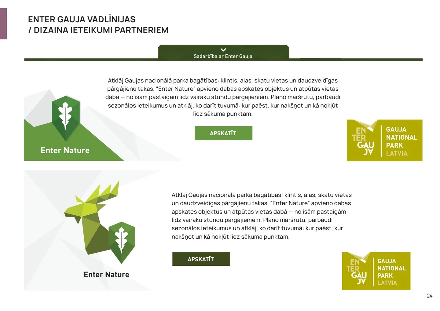 Enter Nature — partneru bloks