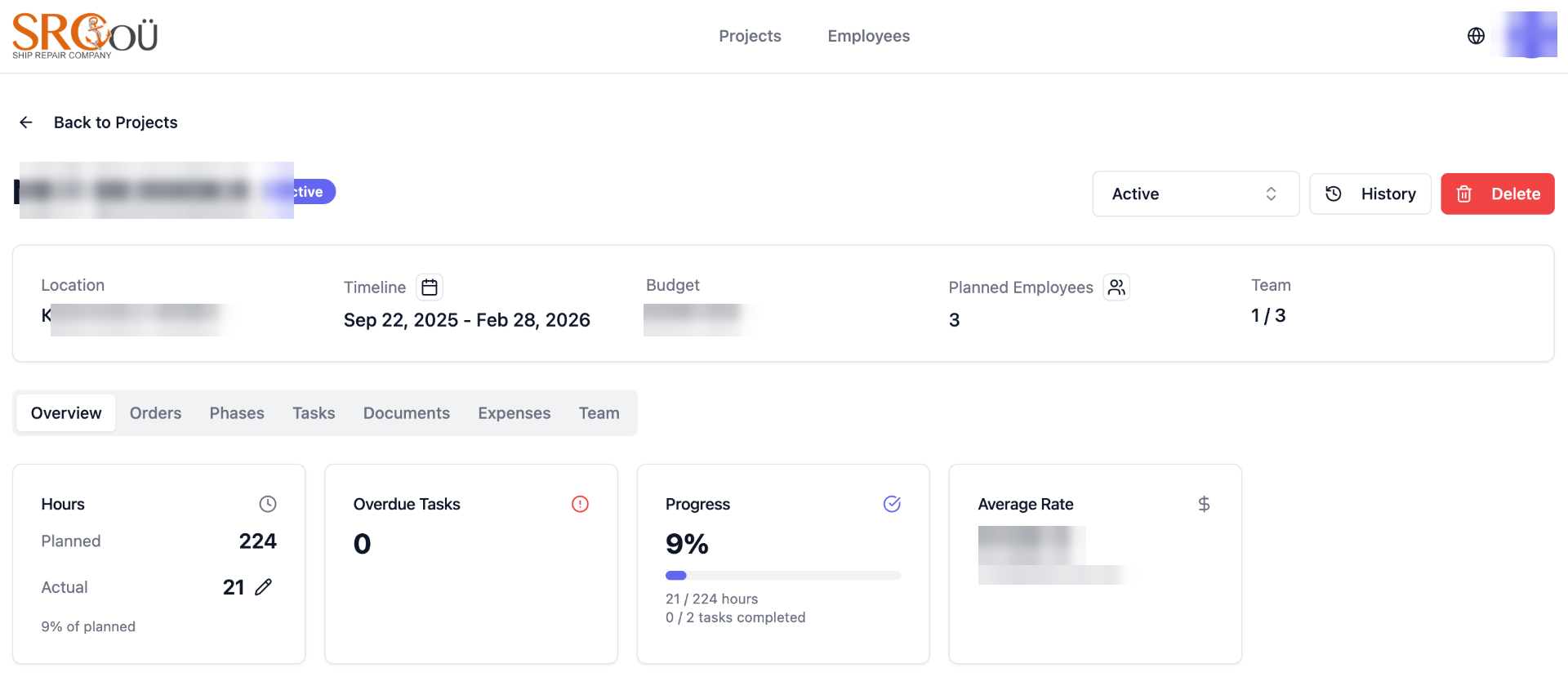 SRC Project Details