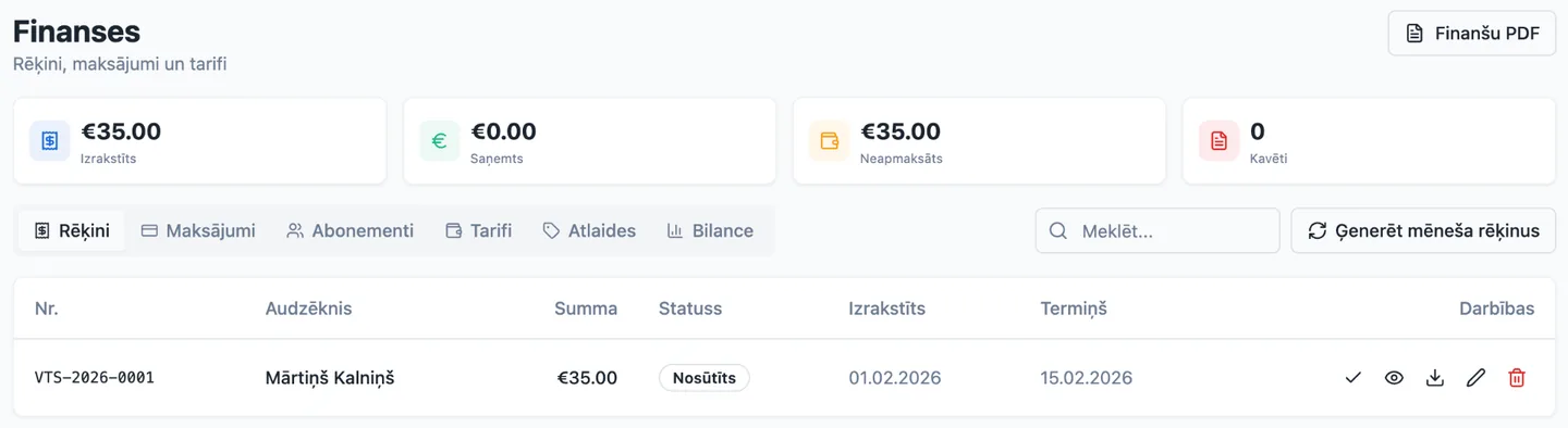 Finanšu pārskati un rēķini