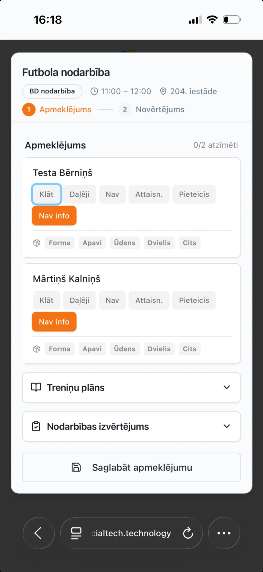 Apmeklējums mobilajā