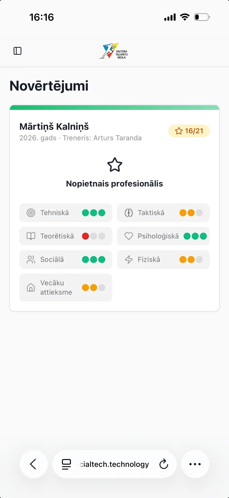 Novērtējumi mobilajā